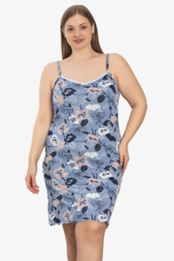 Γυναικείο νυχτικό τιράντα homewear V5241 - ΠΟΛΥΧΡΩΜΟ, XXL