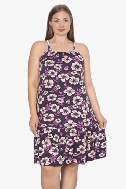Γυναικείο νυχτικό τιράντα homewear W5226 - ΠΟΛΥΧΡΩΜΟ, XL