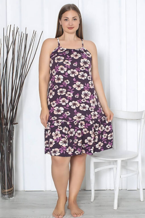 Γυναικείο νυχτικό τιράντα homewear W5226 - ΠΟΛΥΧΡΩΜΟ, L - Image 3