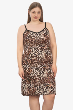 Γυναικείο νυχτικό τιράντα homewear W5241 - ΛΕΟΠΑΡ, 3XL