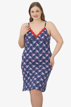Γυναικείο νυχτικό τιράντα homewear W5259 - ΠΟΛΥΧΡΩΜΟ, XXL