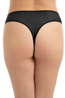 Γυναικείο String Plus Size G23030 - ΜΑΥΡΟ, 3XL