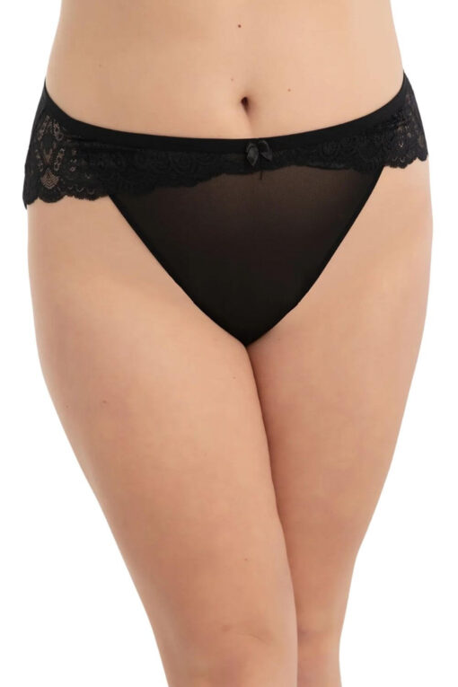 Γυναικείο Slip Plus Size G23054 - ΜΑΥΡΟ, 3XL - Image 4