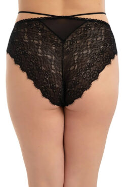 Γυναικείο Slip Plus Size R23064 - ΜΑΥΡΟ, XXL