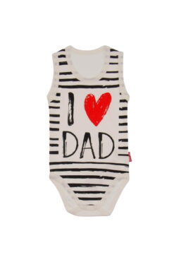 Κορμάκι Βρεφικό Αμάνικο Dad 1126 - ΛΕΥΚΟ, 9 Μηνών