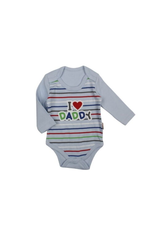 Κορμάκι Βρεφικό I Love Daddy Με Μακρύ Μανίκι W2141 - ΓΑΛΑΖΙΟ, 18 Μηνών