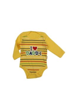 Κορμάκι Βρεφικό I Love Daddy Με Μακρύ Μανίκι R2141 - ΚΙΤΡΙΝΟ, 9 Μηνών