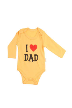 Κορμάκι Βρεφικό Μακρύ Μανίκι Love Dad D2226 - ΚΙΤΡΙΝΟ, 3 Μηνών