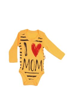 Κορμάκι Βρεφικό Μακρύ Μανίκι Love Mom D2255 - ΚΙΤΡΙΝΟ, 3 Μηνών