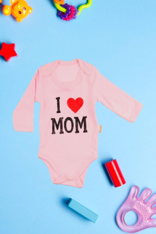 Κορμάκι Βρεφικό Μακρύ Μανίκι Love Mom R2225 - ΡΟΖ, 18 Μηνών - Image 2