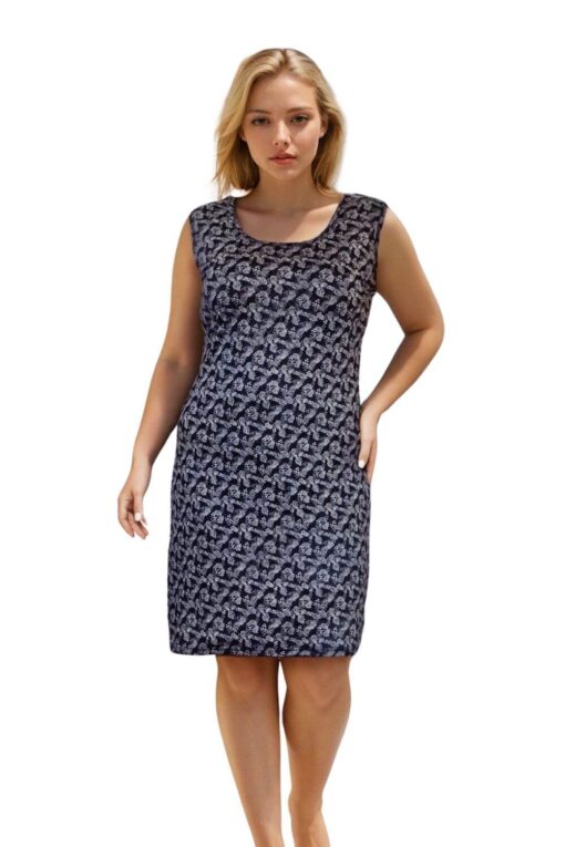 Νυχτικό Αμάνικο Homewear 5043 - ΜΑΥΡΟ, 3XL - Image 2