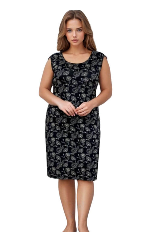 Νυχτικό Αμάνικο Homewear 5057 - ΜΑΥΡΟ, XXL - Image 2
