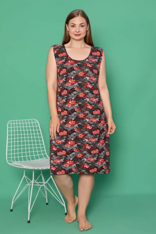 Νυχτικό Αμάνικο Homewear R5063 - ΠΟΛΥΧΡΩΜΟ, XXL - Image 3