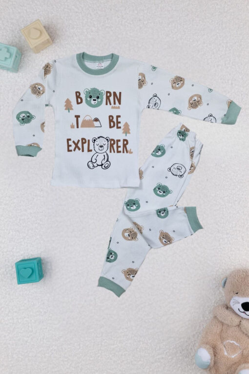 Παιδική Πιτζάμα Αγόρι Teddy Dear R30004 - ΜΕΝΤΑ, 4 Ετών - Image 4
