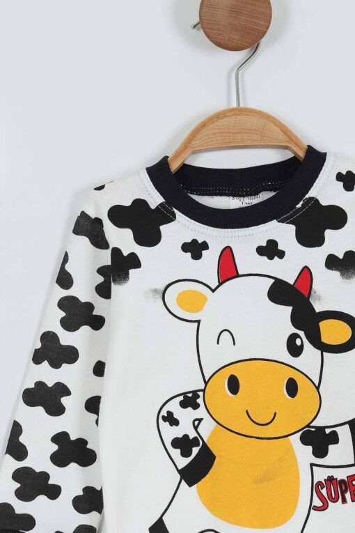 Παιδική Πιτζάμα Cow Unisex W1465 - ΠΟΛΥΧΡΩΜΟ, 1 Ετών - Image 4
