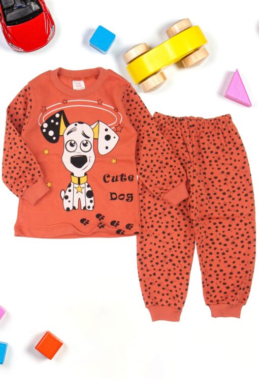 Παιδική Πιτζάμα Cute Dog Για Αγόρι 1162 - ΠΟΡΤΟΚΑΛΙ, 9-12 Μηνών - Image 2