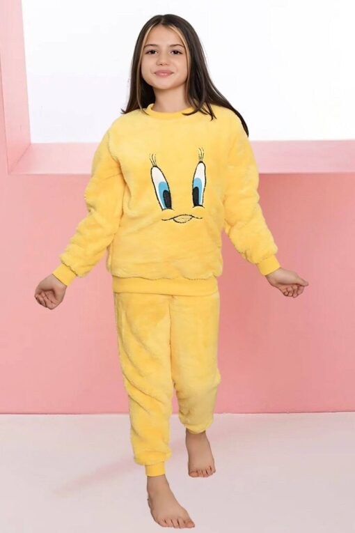 Παιδική Πιτζάμα Fleece 9031 - ΚΙΤΡΙΝΟ, 14 Ετών - Image 4