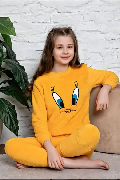 Παιδική Πιτζάμα Fleece 9031 - ΚΙΤΡΙΝΟ, 14 Ετών - Image 3