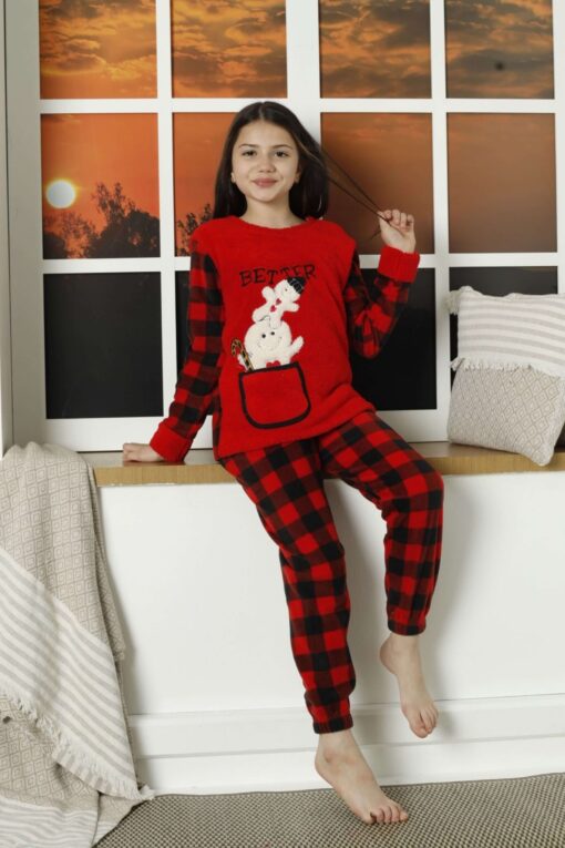 Παιδική Πιτζάμα Fleece Better 22015 - ΚΟΚΚΙΝΟ, 5-6 Ετών - Image 3
