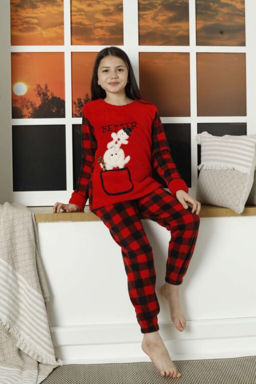 Παιδική Πιτζάμα Fleece Better 22015 - ΚΟΚΚΙΝΟ, 5-6 Ετών - Image 4