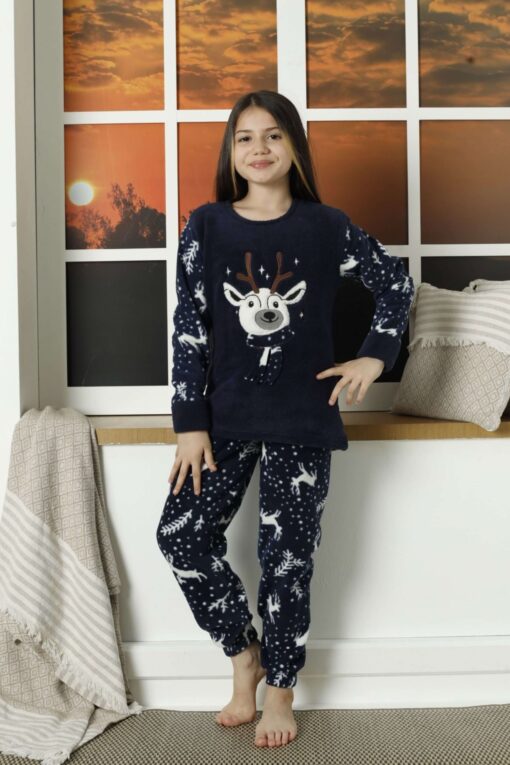 Παιδική Πιτζάμα Fleece Fawn W22016 - ΜΠΛΕ, 5-6 Ετών - Image 6