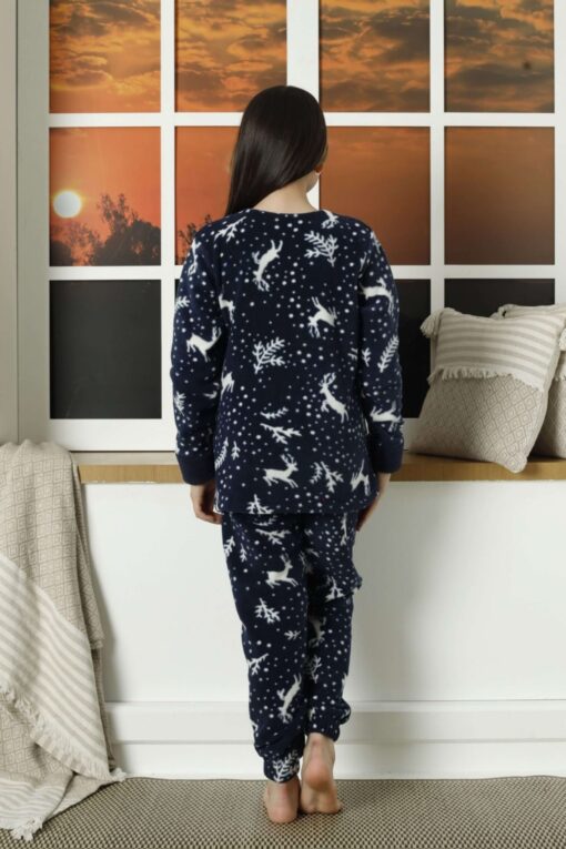 Παιδική Πιτζάμα Fleece Fawn W22016 - ΜΠΛΕ, 5-6 Ετών - Image 4