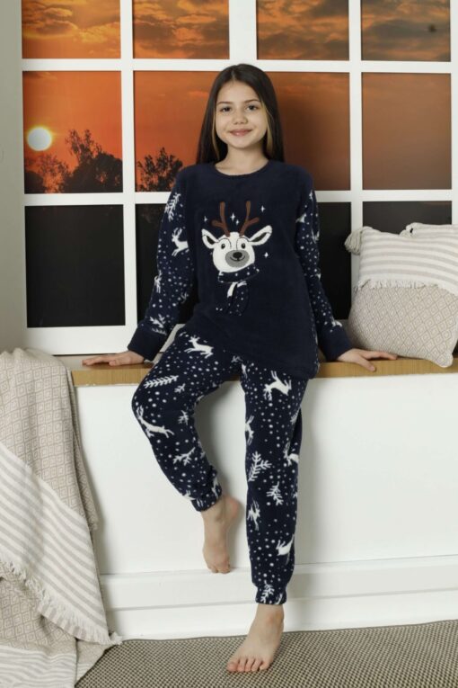 Παιδική Πιτζάμα Fleece Fawn W22016 - ΜΠΛΕ, 5-6 Ετών - Image 5