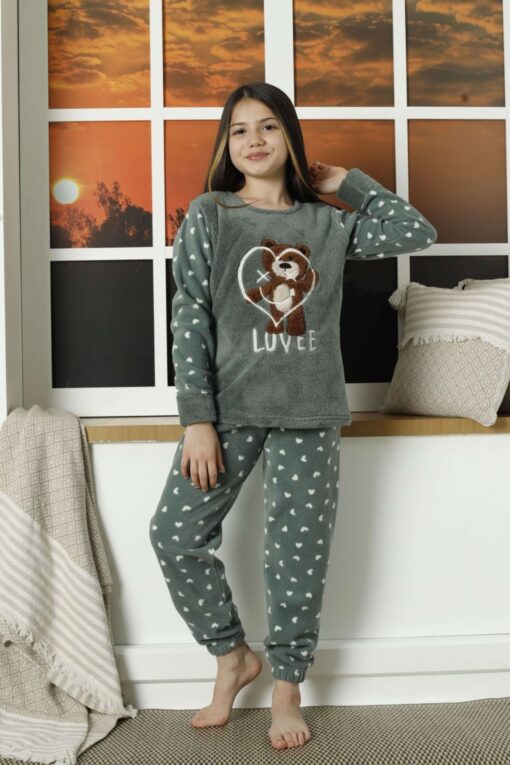 Παιδική Πιτζάμα Fleece Little Bear 22010 - ΜΕΝΤΑ, 5-6 Ετών - Image 6