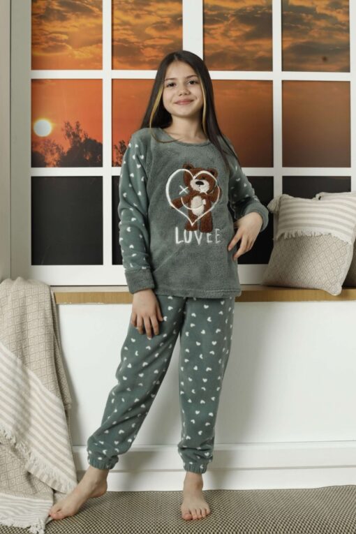Παιδική Πιτζάμα Fleece Little Bear 22010 - ΜΕΝΤΑ, 5-6 Ετών - Image 3