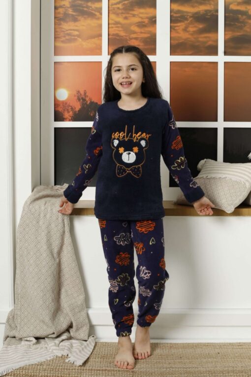 Παιδική Πιτζάμα Fleece Little Bear 22034 - ΜΠΛΕ, 11-12 Ετών - Image 2