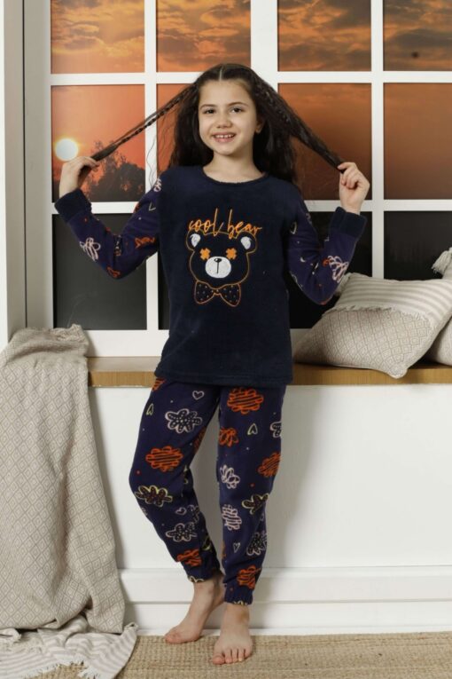 Παιδική Πιτζάμα Fleece Little Bear 22034 - ΜΠΛΕ, 11-12 Ετών - Image 3