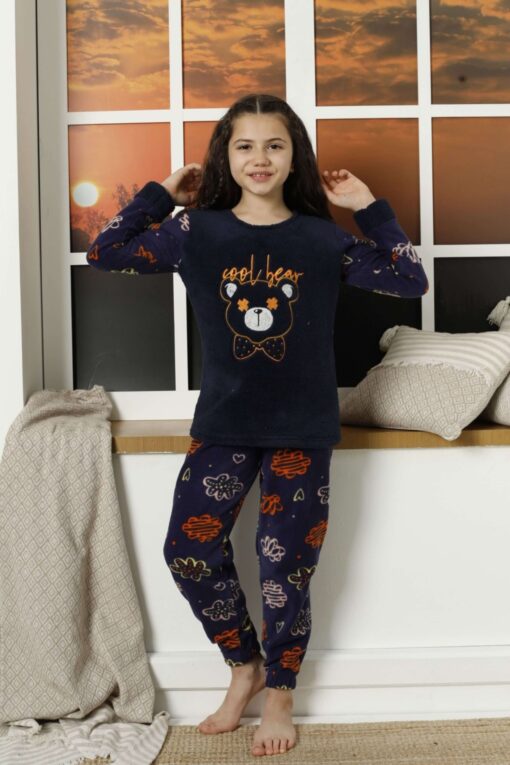 Παιδική Πιτζάμα Fleece Little Bear 22034 - ΜΠΛΕ, 11-12 Ετών - Image 4