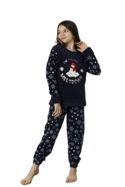 Παιδική Πιτζάμα Fleece Snowman 22018 - ΜΠΛΕ, 9-10 Ετών