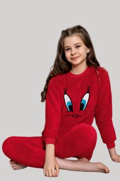 Παιδική Πιτζάμα Fleece W9031 - ΚΟΚΚΙΝΟ, 12 Ετών