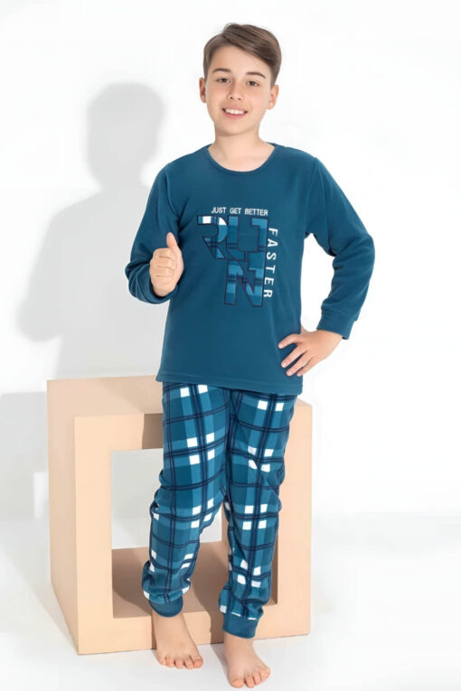 Παιδική Πιτζάμα Για Αγόρι Fleece D3701 - ΠΕΤΡΟΛ, 7 Ετών - Image 3