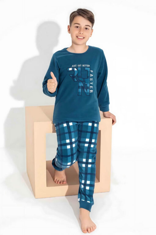 Παιδική Πιτζάμα Για Αγόρι Fleece D3701 - ΠΕΤΡΟΛ, 7 Ετών - Image 2
