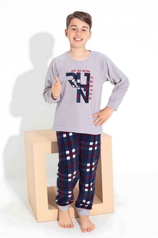 Παιδική Πιτζάμα Για Αγόρι Fleece R3701 - ΓΚΡΙ, 7 Ετών - Image 3