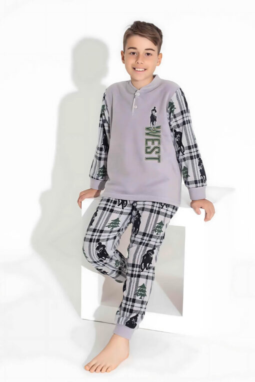 Παιδική Πιτζάμα Για Αγόρι Fleece S3738 - ΓΚΡΙ, 11 Ετών - Image 2
