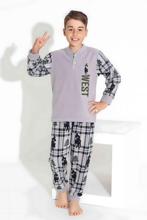 Παιδική Πιτζάμα Για Αγόρι Fleece S3738 - ΓΚΡΙ, 11 Ετών - Image 3