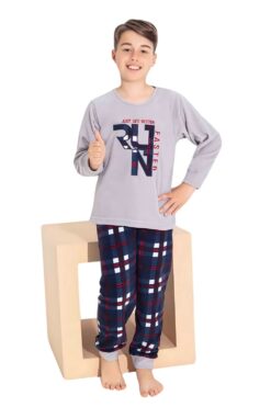 Παιδική Πιτζάμα Για Αγόρι Fleece W3702 - ΓΚΡΙ, 11 Ετών