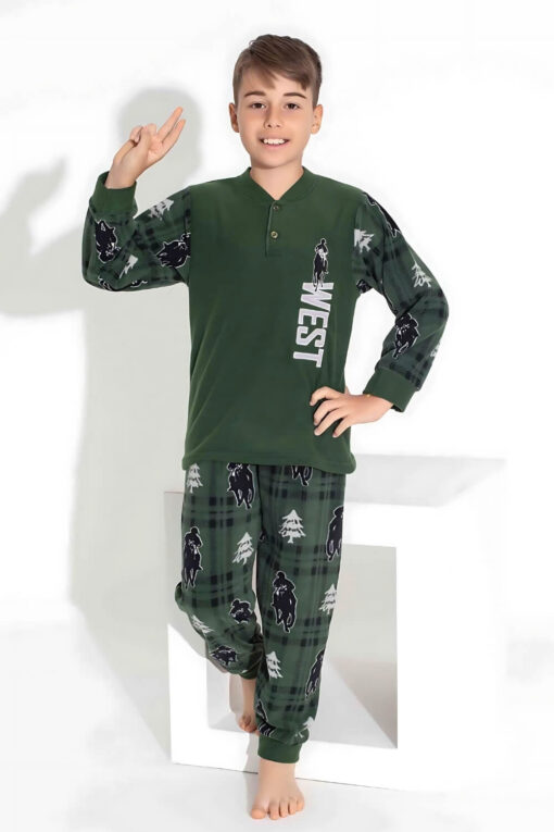 Παιδική Πιτζάμα Για Αγόρι Fleece W3738 - ΚΥΠΑΡΙΣΣΙ, 12 Ετών - Image 3