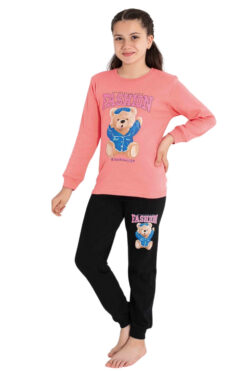 Παιδική Πιτζάμα Για Κορίτσι Fashion Q8300 - ΚΟΡΑΛΙ, 5 Ετών