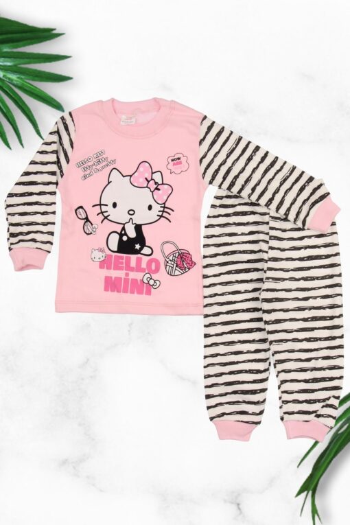 Παιδική Πιτζάμα Hello Kitty Για Κορίτσι W1272 - ΡΟΖ, 1 Ετών - Image 2