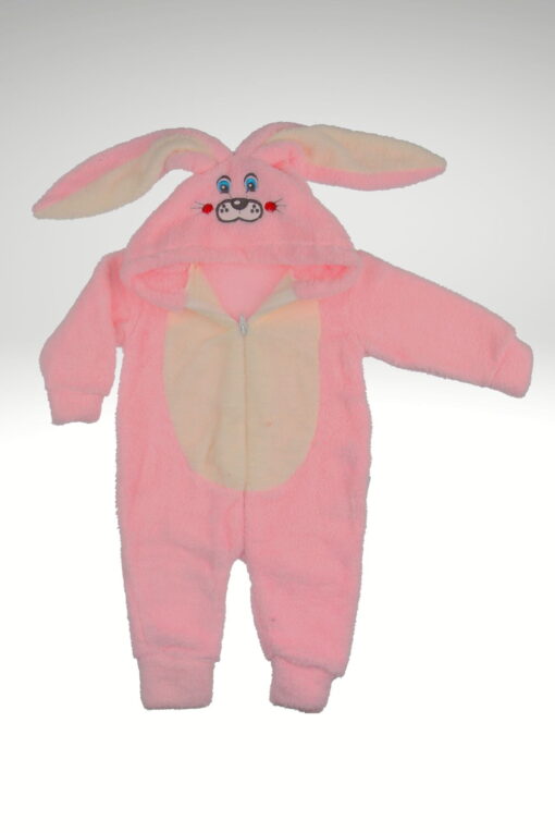 Παιδική Πιτζάμα Ολόσωμη Fleece Rabbit R5133 - ΡΟΖ, 1 Ετών - Image 3