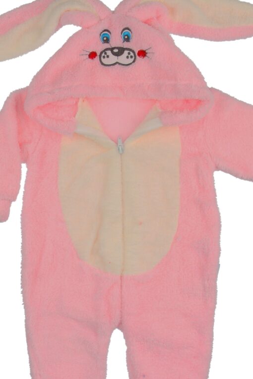 Παιδική Πιτζάμα Ολόσωμη Fleece Rabbit R5133 - ΡΟΖ, 1 Ετών - Image 2