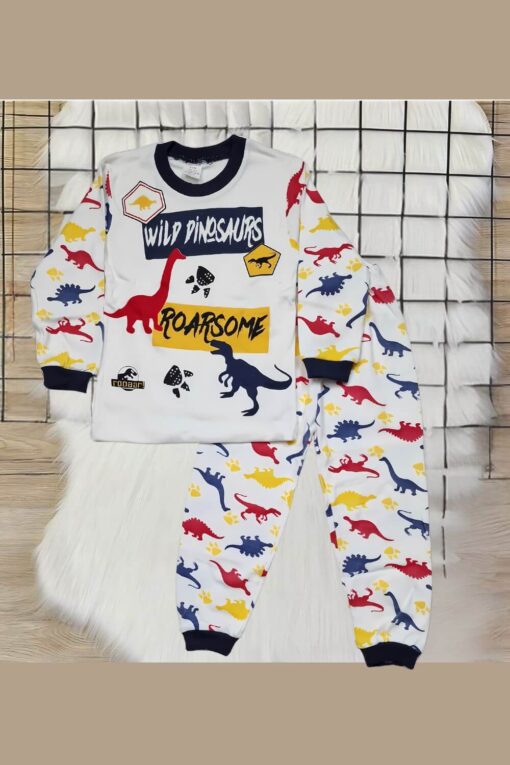 Παιδική Πιτζάμα Wild Dinosaurs Για Αγόρι W3175 - ΜΠΛΕ, 4 Ετών - Image 2