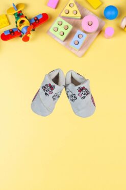 Παπούτσια Αγκαλιάς με Velcro R0457 - ΛΕΥΚΟ-ΡΟΖ, 17