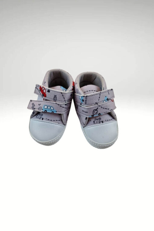 Παπούτσια Αγκαλιάς Υφασμάτινα Με Velcro W4010 - ΓΚΡΙ, 18 - Image 4