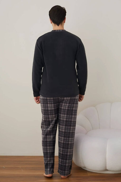 Πιτζάμα Ανδρική Fleece W4030 - ΑΝΘΡΑΚΙ, M - Image 5
