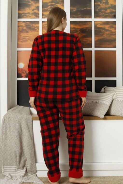 Πιτζάμα Γυναικεία Fleece Just Smile W15936 - ΚΟΚΚΙΝΟ, XL - Image 6